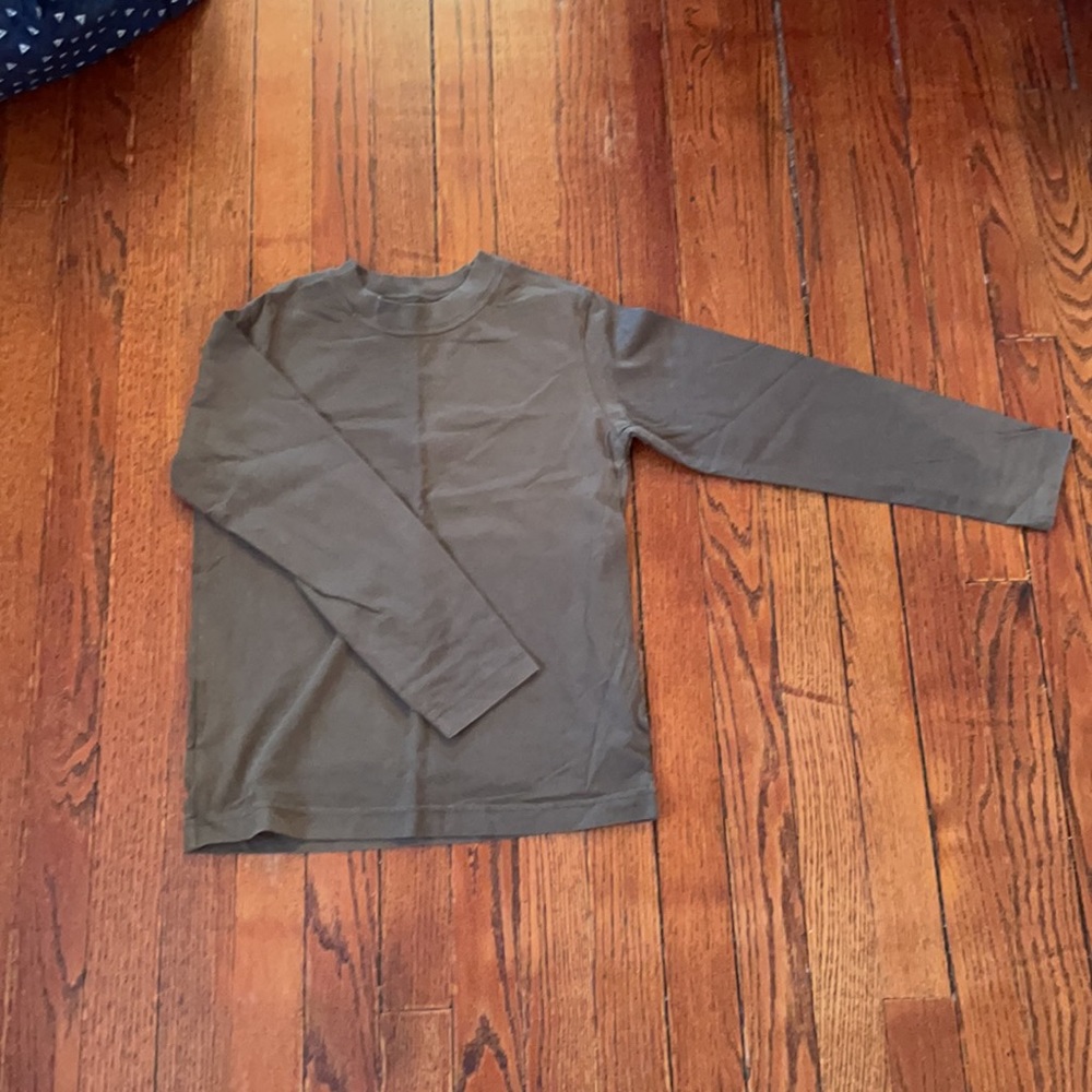 NWOT Kids Olive Green Long Sleeve Shirt #1